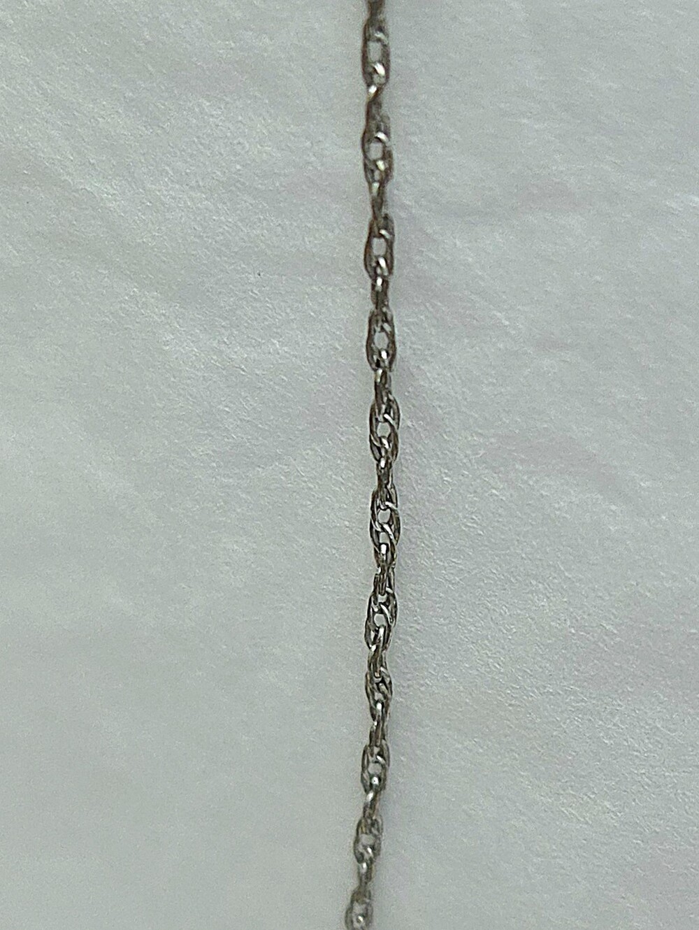 Vintage Atlas 12K White Gold Filled Fine Twist Chain Necklace 22" 1/20 12K GF - Picture 4 of 9